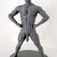 Naked Bodybuilder Statue with penis - Thumbnail 4
