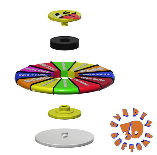 Fidget Spinner & Drinking Wheel Spinner Game 3D Print 157822