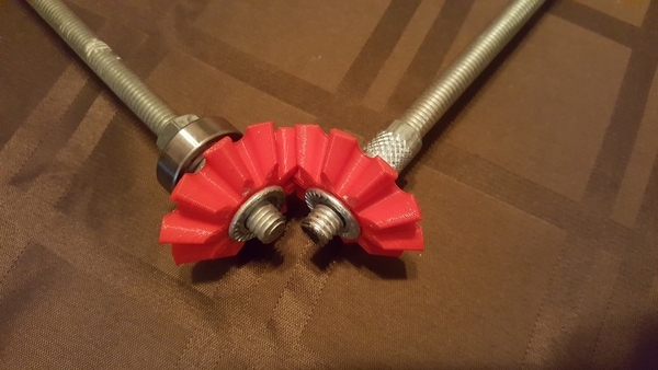 Beveled gears / 10 tooth - 58mm Diam with 14mm nut recess