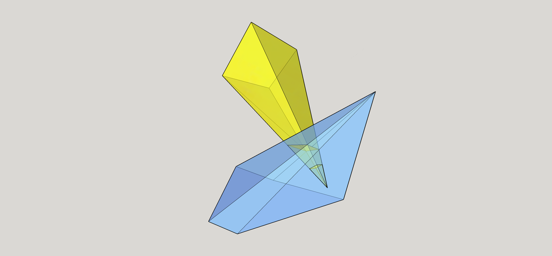 Intersection of 2 Pyramids 3D Print 158082