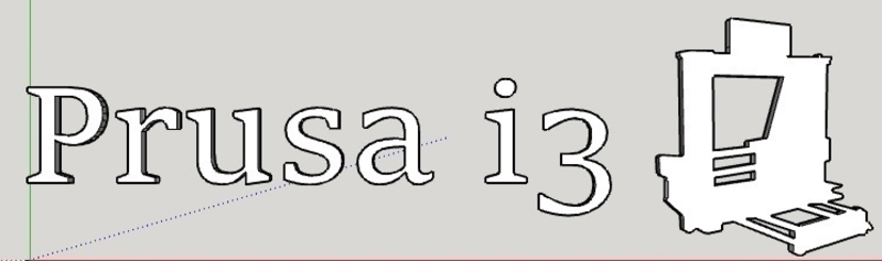 Prusa i3 Logo lettering