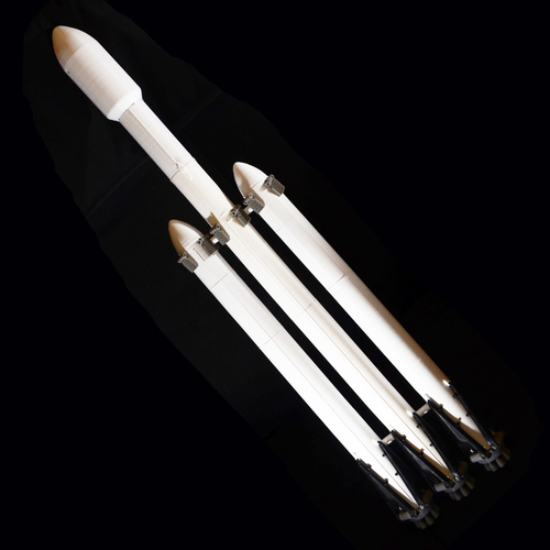 SpaceX Falcon Heavy Expansion Kit for Falcon 9 Model 3D Print 158178