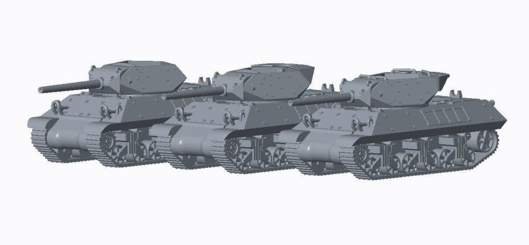 Allied Tank Destroyer Pack  3D Print 158191