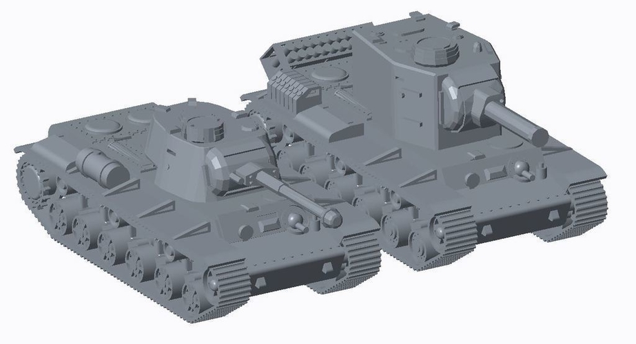 KV Tank Expansion (Redone) 3D Print 158288