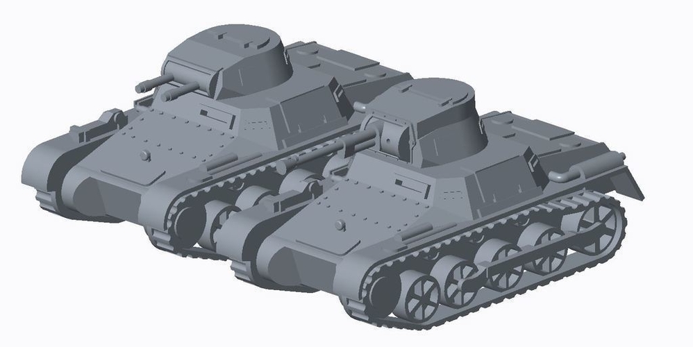 JAGDPANZER 38D WITH PAW1000 AND KWK42 3D PRINT SET 35SCALE 3D model 3D  printable