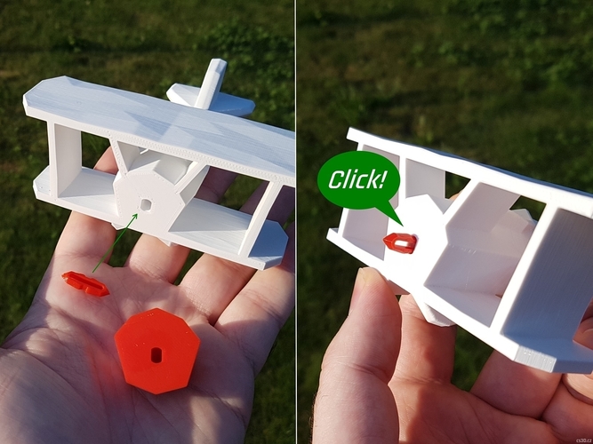 No Glue Remix of Flowalistik's Stoyries - Low-Poly Plane 3D Print 158419