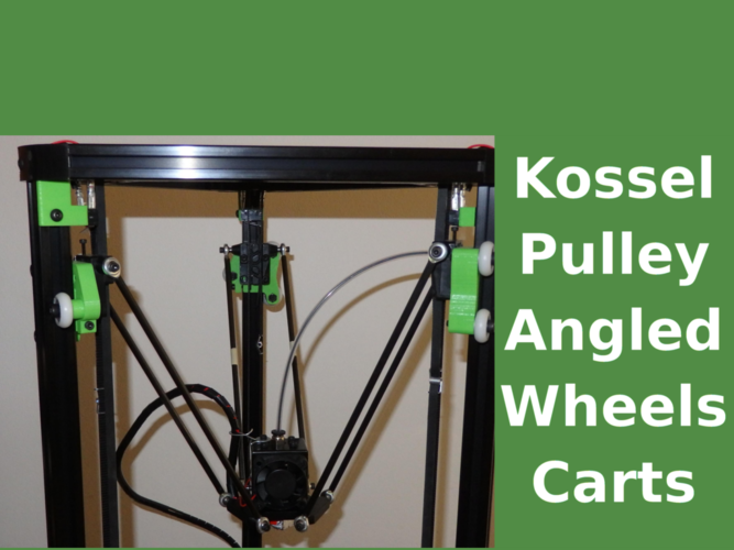 Kossel - angled wheels carts upgrade 2020 3D Print 158634