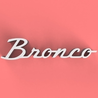 Small Bronco Classic Badge 3D Printing 158693