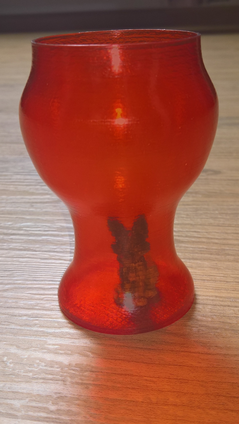 Glass printed with SBS filament