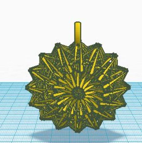 Structural Diamond pendant/ear ring 3D Print 15879