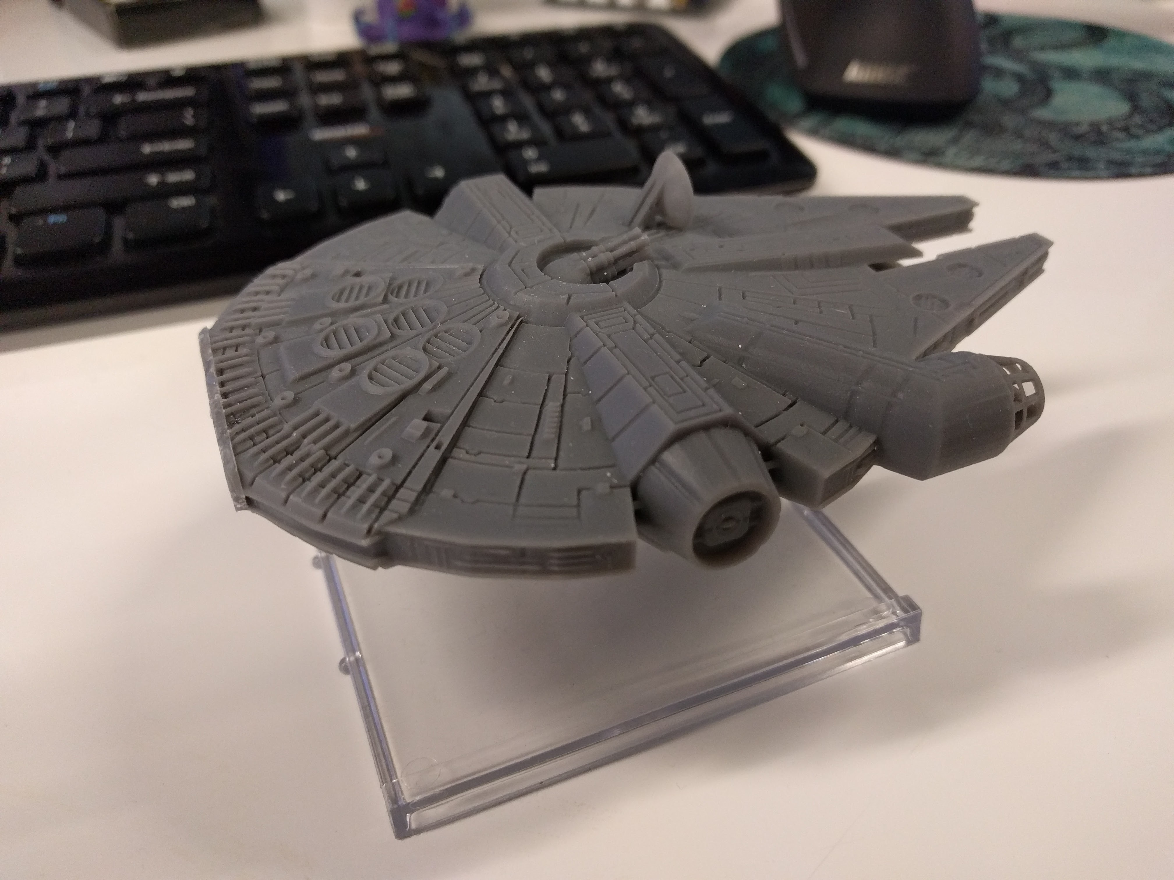 Kenya Opdater Cirkus 3D Printed Millenium Falcon with hole for mounting peg/X-Wing: TMG stand by  Skaramuche | Pinshape