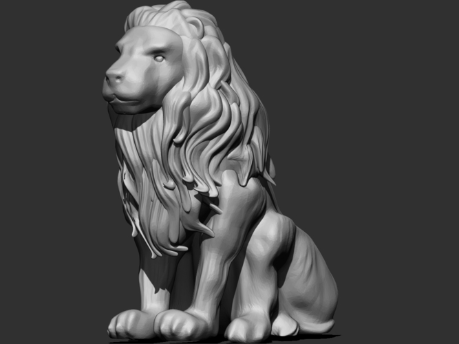 Lion Statue 3D Print 158865