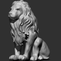 Small Lion Statue 3D Printing 158865