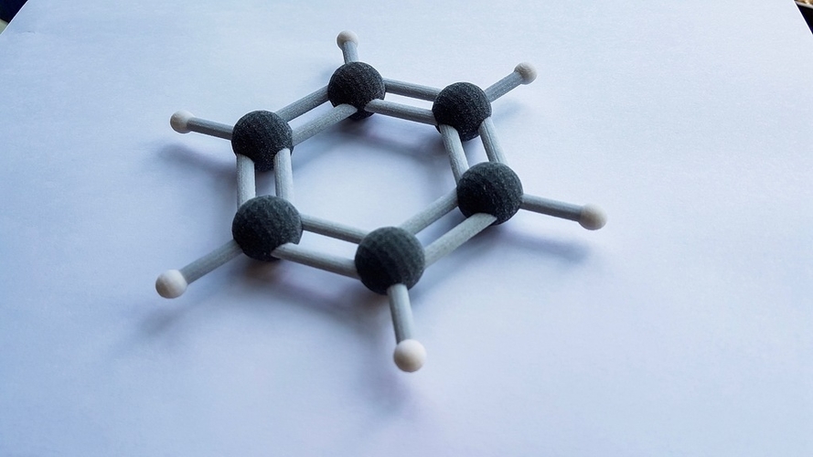 Benzene molecule model 3D Print 158944