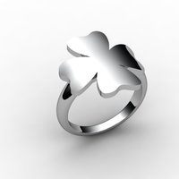 Small Clover Ring 3D Printing 15902