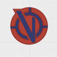 Small The Vindicators Chest Emblem (Rick And Morty) 3D Printing 159236