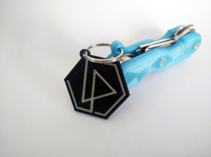 Linkin Park Keychain (dual color compatible) 3D Print 159244