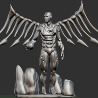 Small Cyborg Angel Damaged  3D Printing 159471