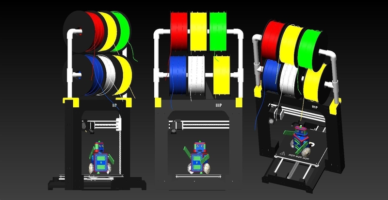 Filament Feed Spool Brackets for MP Maker Select 3D Printer v2