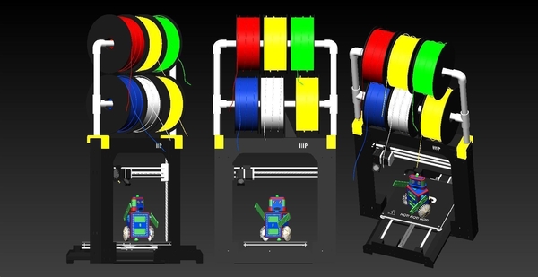 Filament Feed Spool Brackets for MP Maker Select 3D Printer v2