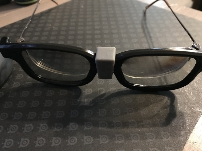 3D Printed Real D 3D Glasses Clip for Wire Frame by briankb | Pinshape