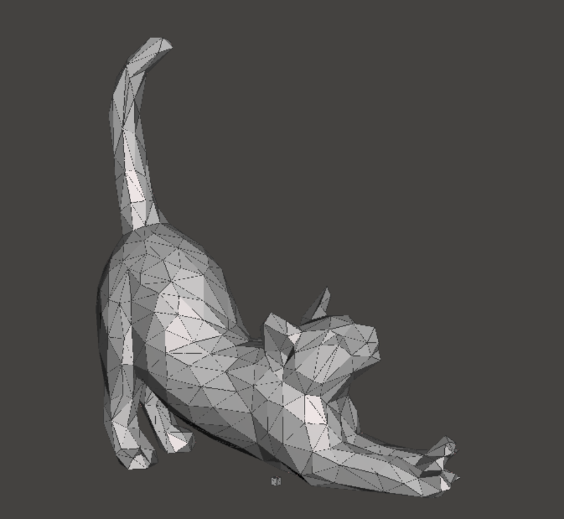 Cat low poly 