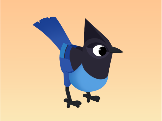 Steller's Jay 3D Print 160120