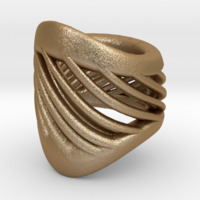 Small Twisted Gold Bracelet 3D Printing 16067