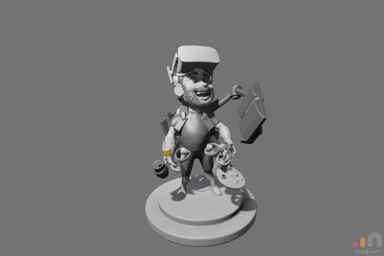 VR sculpted Avatar selfportrait 3D Print 160713