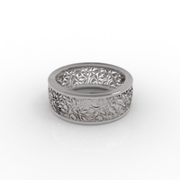 Silver Ring with Open Vines - Thumbnail 4