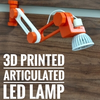 Small 3d printed articulating LED lamp 3D Printing 160907