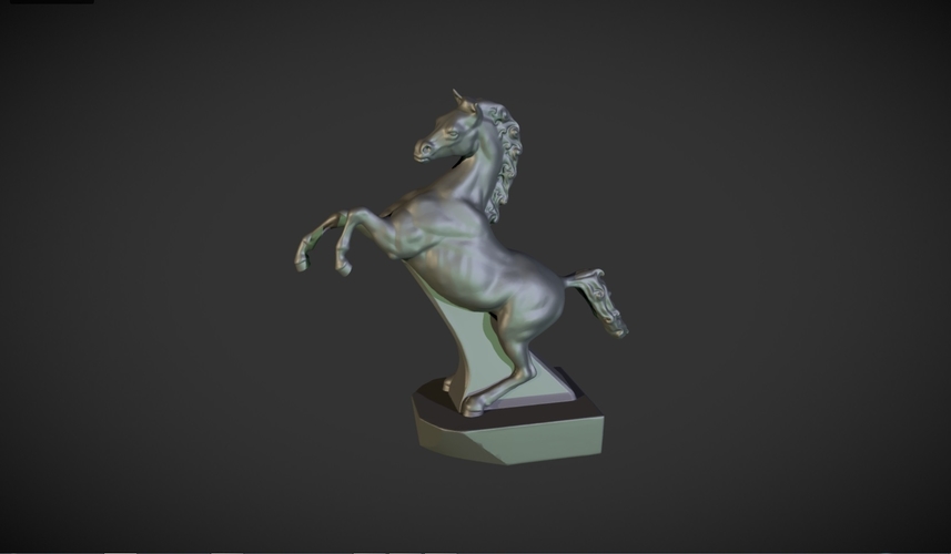 Horse figurine on the hood of a car 3D Print 160937