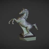 Horse figurine on the hood of a car - Thumbnail 2