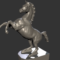 Small Horse figurine on the hood of a car 3D Printing 160944