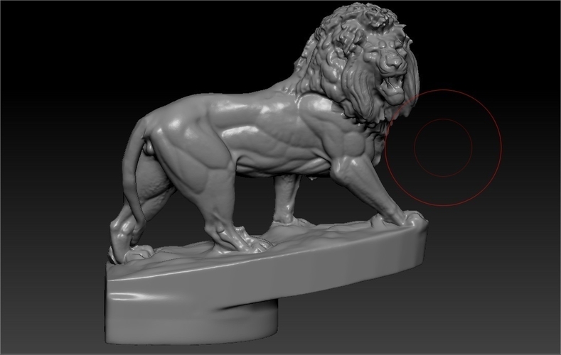 lion figurine on the hood of car  3D Print 160945