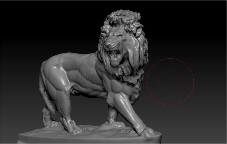 lion figurine on the hood of car  3D Print 160946