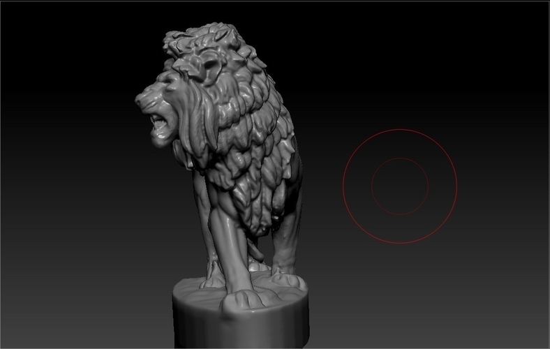 lion figurine on the hood of car  3D Print 160947