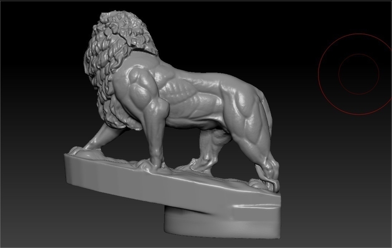 lion figurine on the hood of car  3D Print 160948