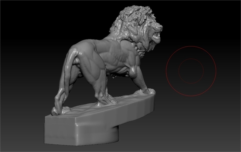 lion figurine on the hood of car  3D Print 160949