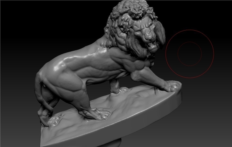 lion figurine on the hood of car  3D Print 160950