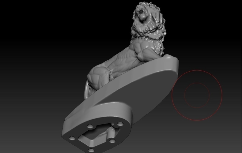 lion figurine on the hood of car  3D Print 160951