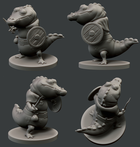 Croc Warrior 3D Print 160954