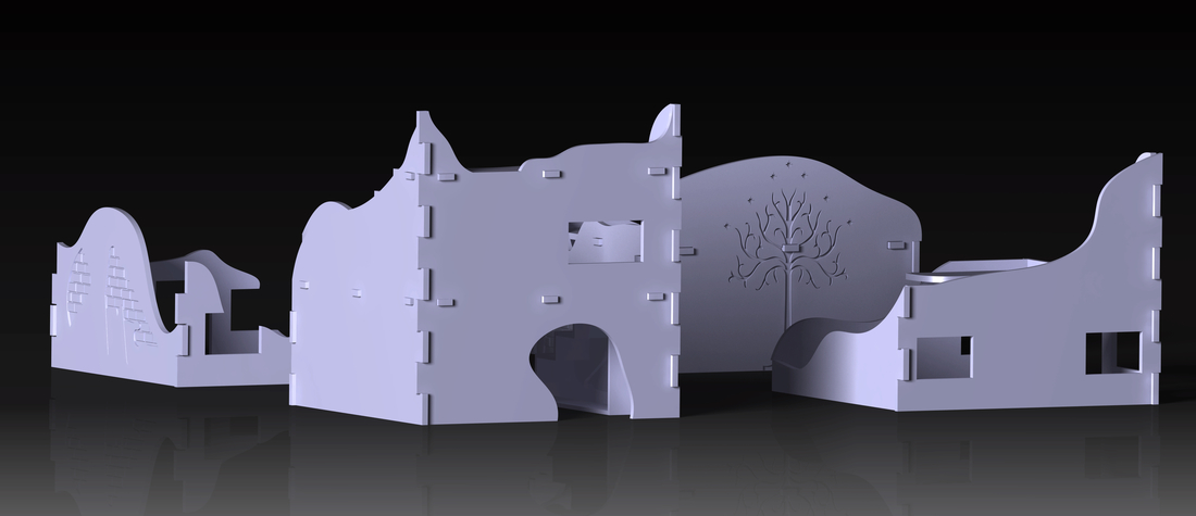 Destroyed Village warhammer scenography 3D Print 160985