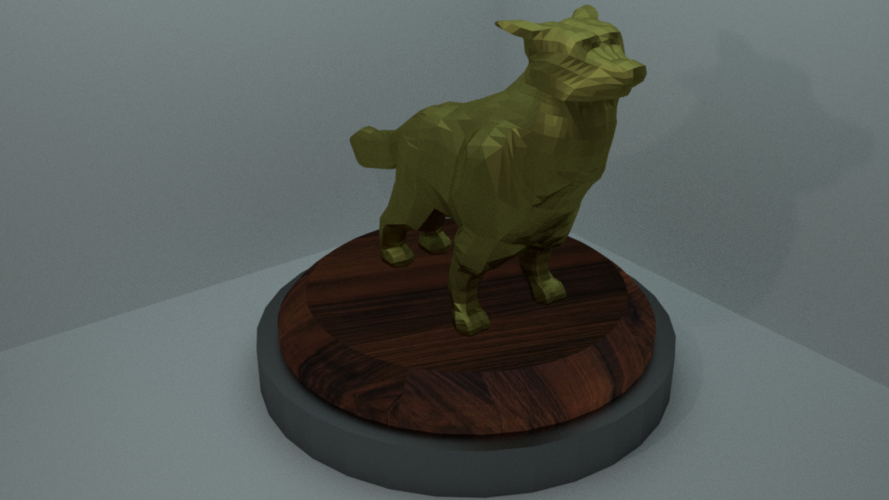 Medium Poly Wolf 3D Print 161028