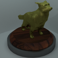 Small Medium Poly Wolf 3D Printing 161028