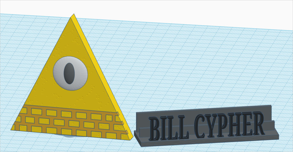 Gravity Falls: Bill Cypher+Stand  (textured) 3D Print 161094