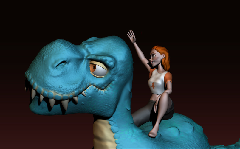 The T-rex girl 3D Print 161359