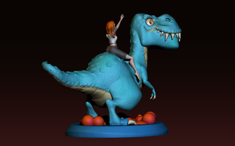 The T-rex girl 3D Print 161360