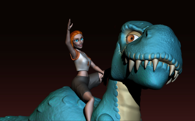 The T-rex girl 3D Print 161361