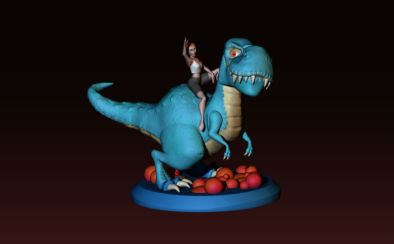 The T-rex girl 3D Print 161362